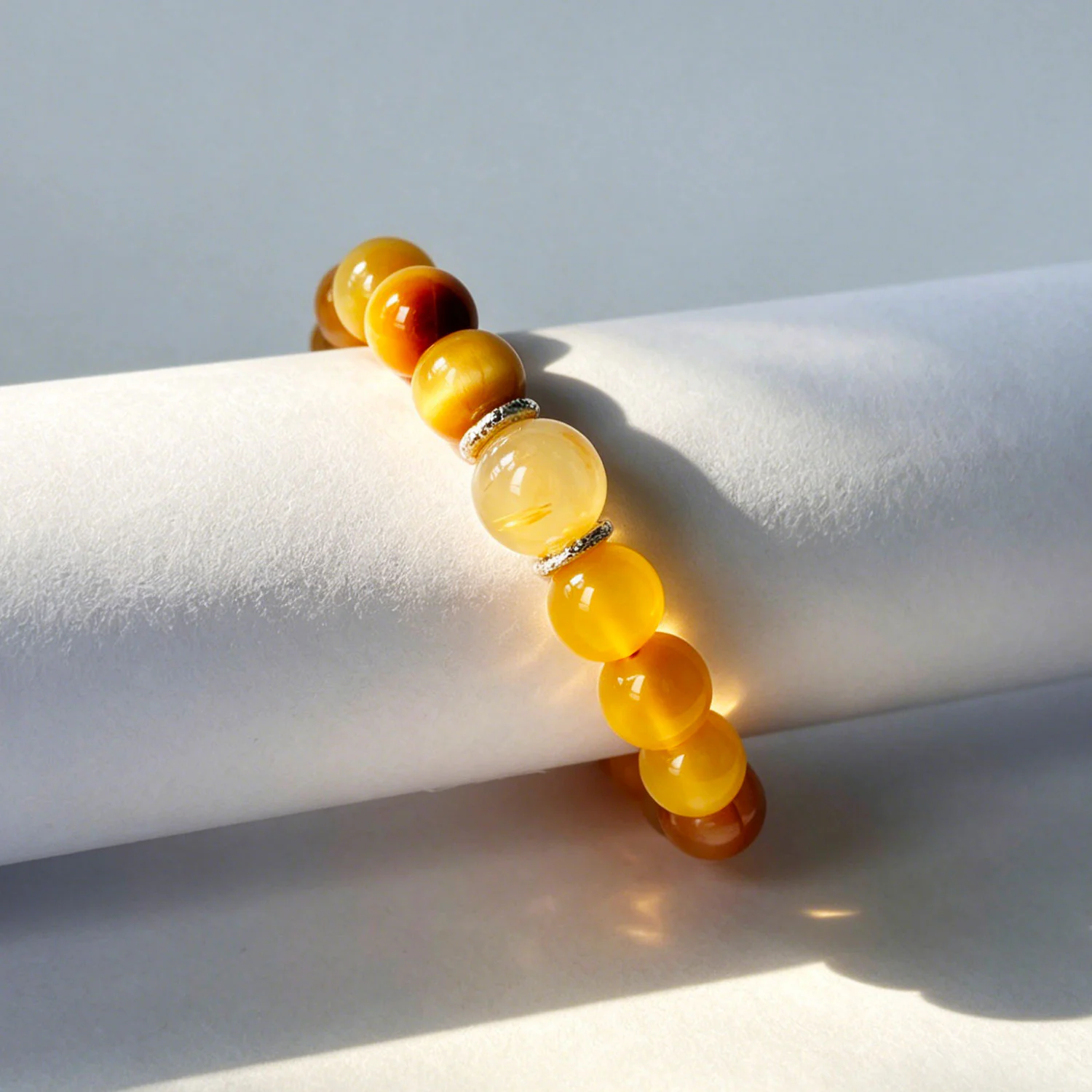 Metal Element Bracelet – Five Elements Natural Stone Bracelet - Image 2