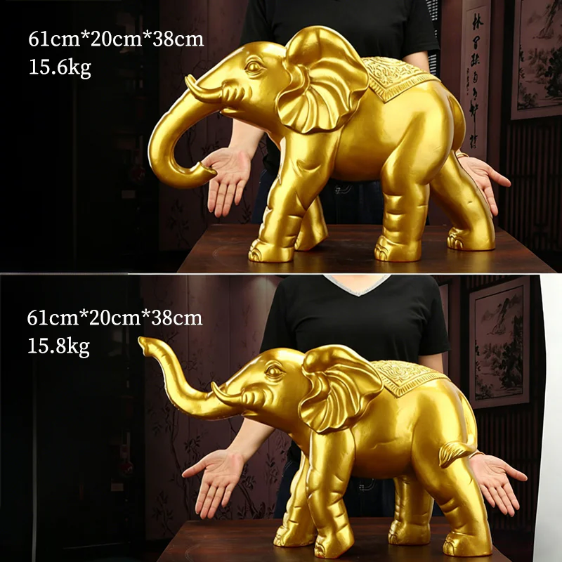 Brass Wealth Elephant – Feng Shui Home & Office Decor - Image 2