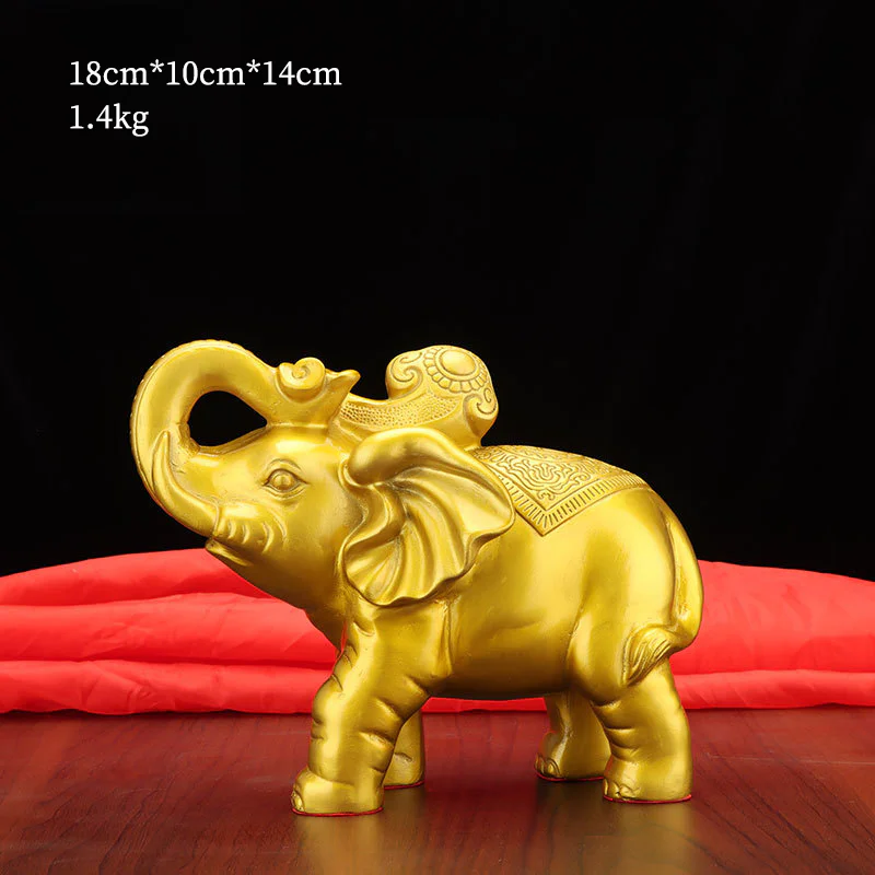 Brass Wealth Elephant – Feng Shui Home & Office Decor - Image 3