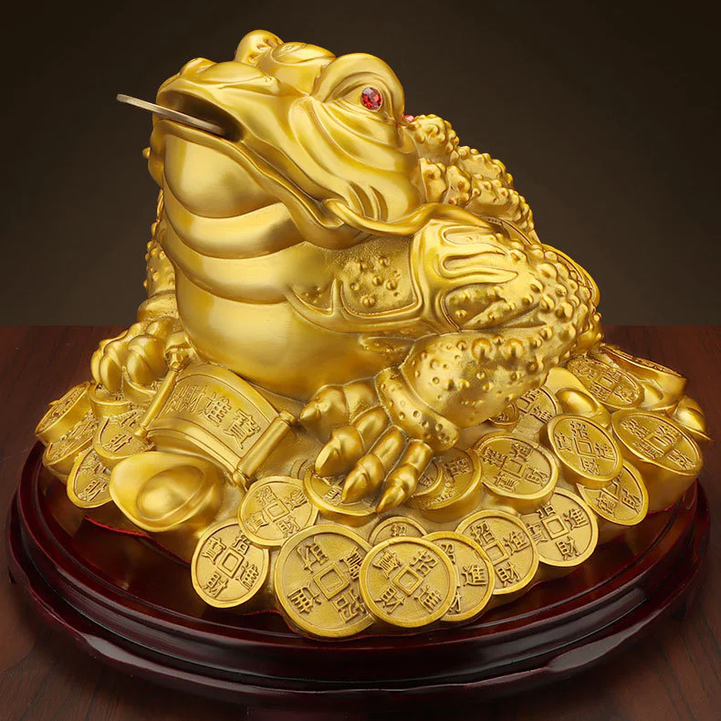 Brass Money Toad – Three-Legged Feng Shui Decor - Image 2