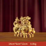 Brass Pi Xiu Guardian – Feng Shui Prosperity Decor - Image 2