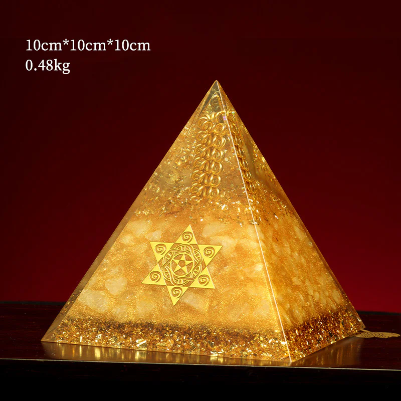 QMX-PYR-10-1.jpg Eight Directions Wealth Pyramid – Feng Shui Desk Accent - Image 1