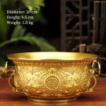 Ruyi Treasure Bowl – Brass Feng Shui Centerpiece - Image 2