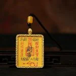 Taoist Handwritten Intention Pendant – Symbolic Necklace
