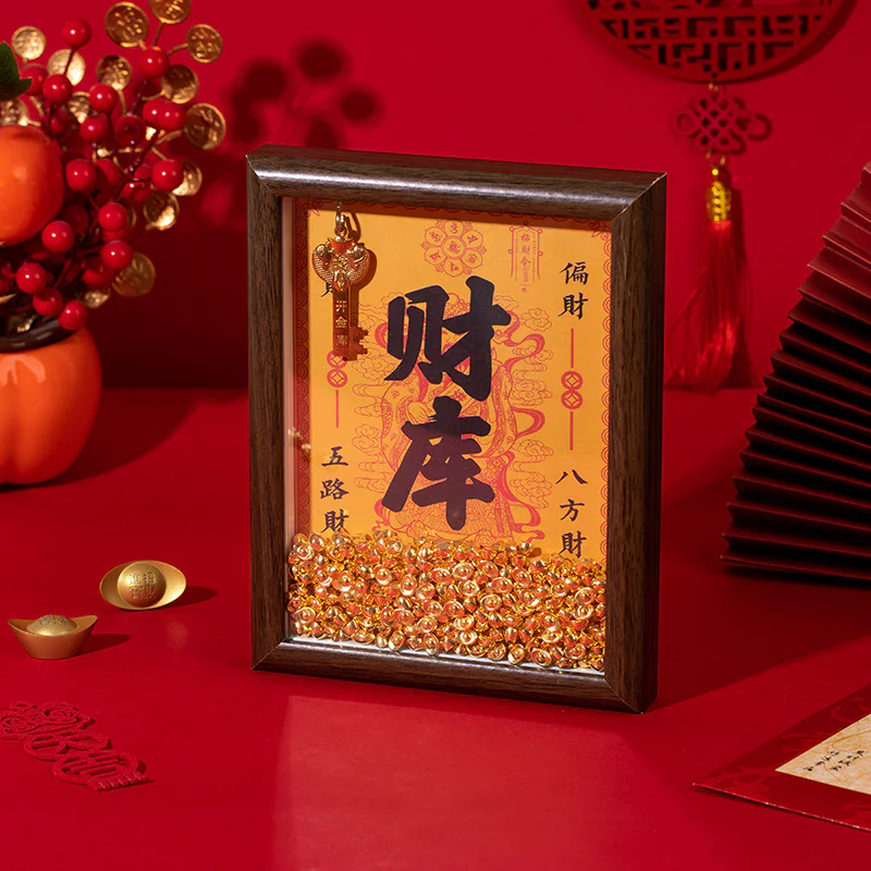 Golden Treasury Key Frame – Feng Shui Desk Decor - Image 2