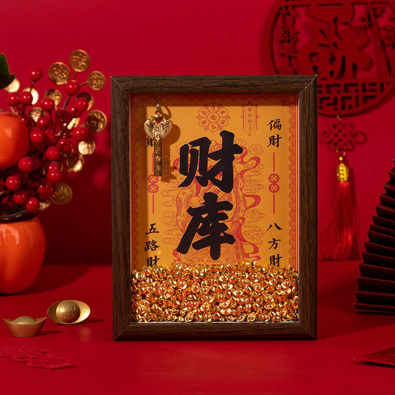 Golden Treasury Key Frame – Feng Shui Desk Decor - Image 3