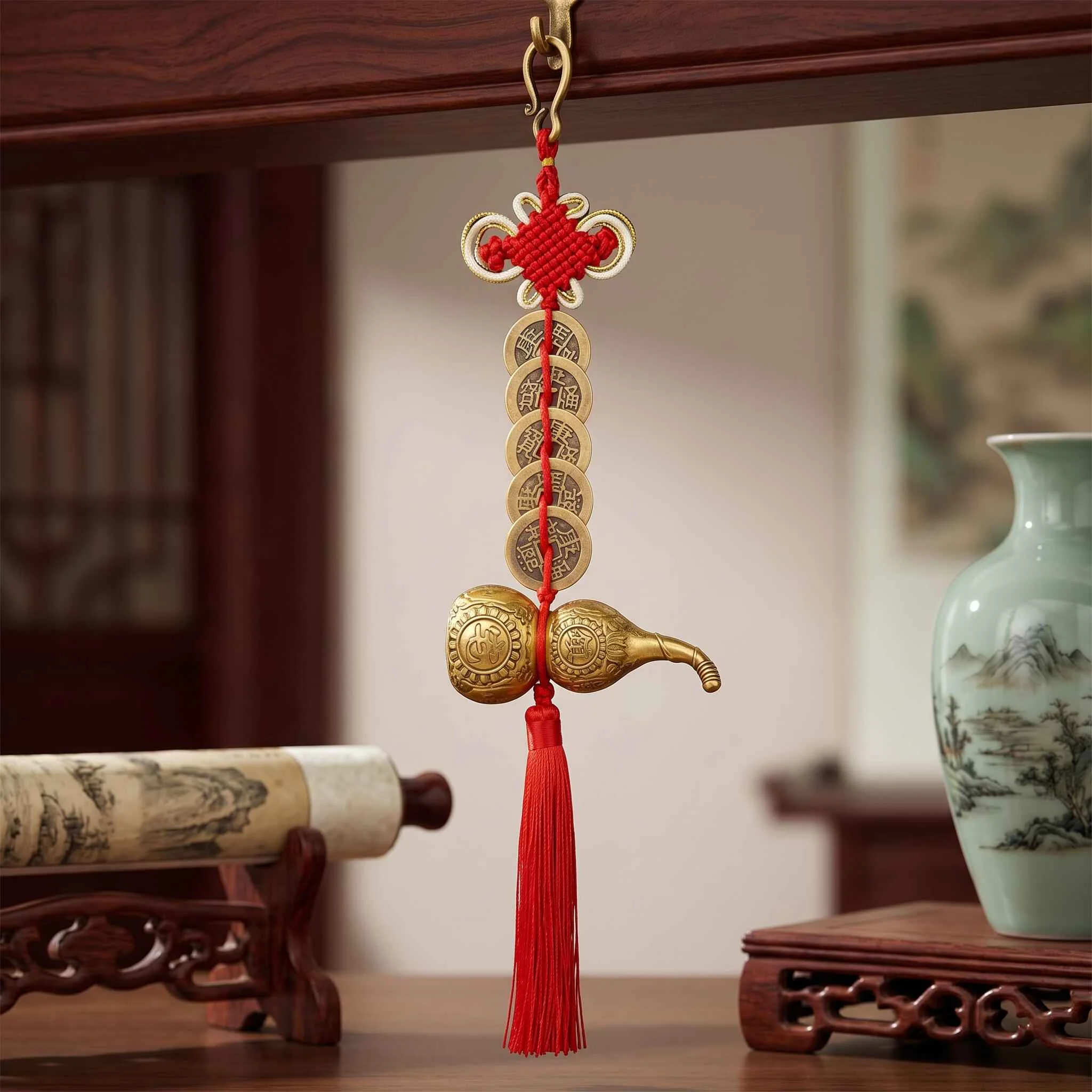 Five Emperor Coins – Feng Shui Hanging Decor - Image 3