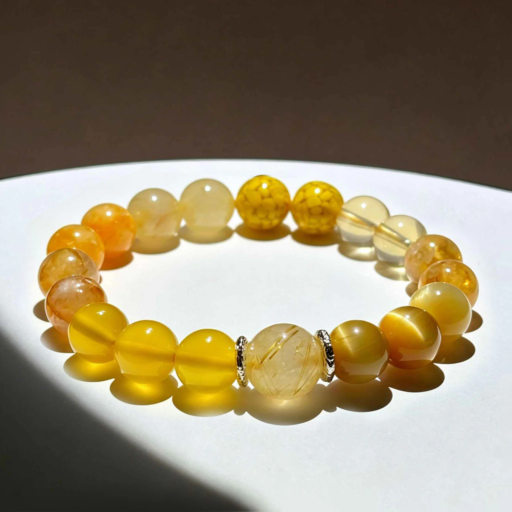 Metal Element Bracelet – Five Elements Natural Stone Bracelet - Image 4
